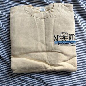 NWT Sporty Rich Venice Crewneck Cotton Sweatshirt Lemon Small